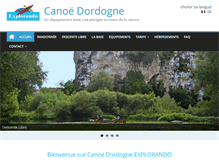 Tablet Screenshot of canoedordogne.com